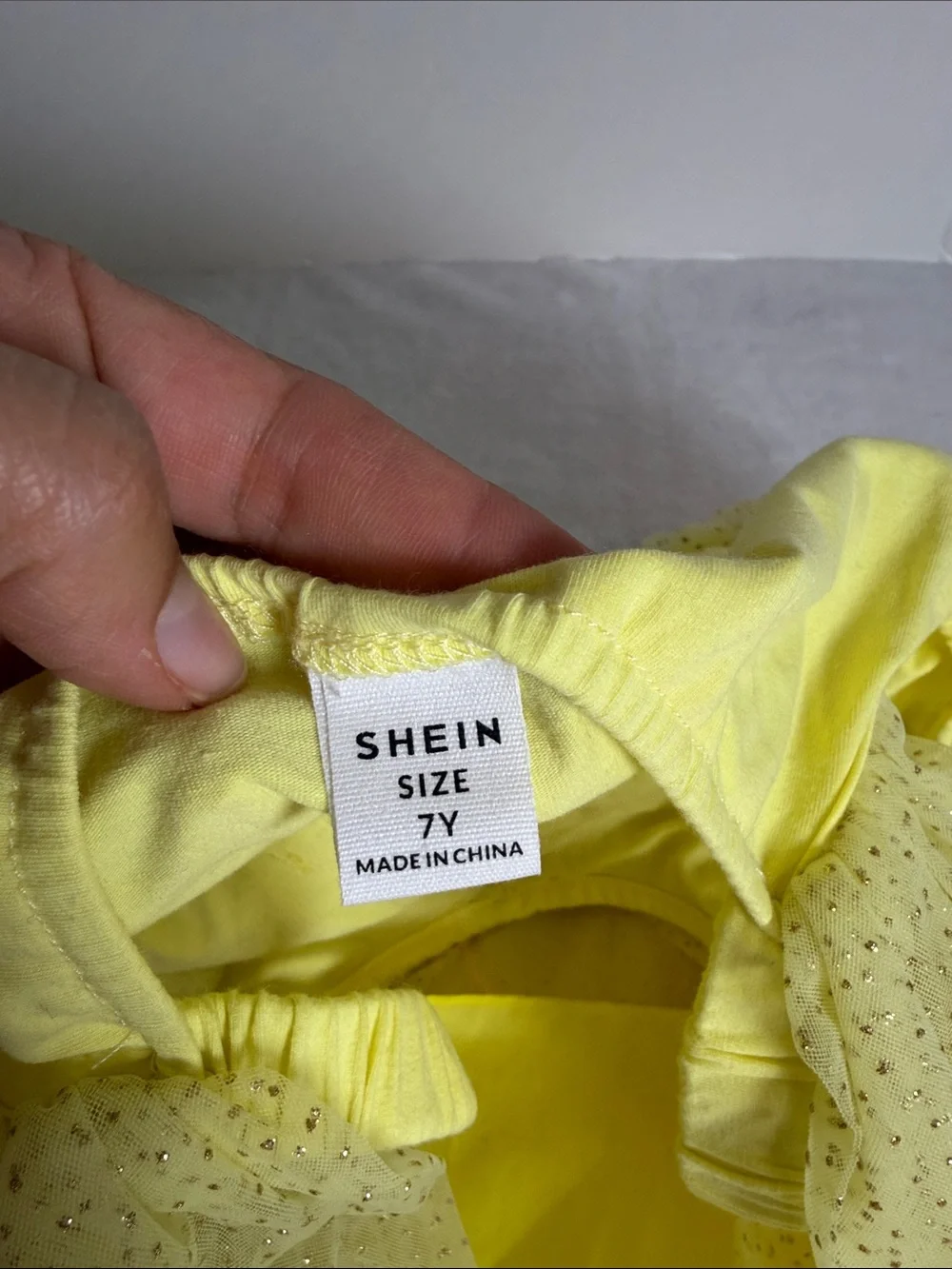SHEIN Beuty Yellow Princess Tulle Costume Dress for Kids Size 7